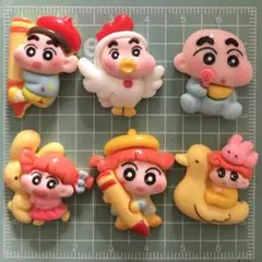 クレヨンしんちゃんデコパーツ6個セット