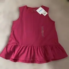 UNIQLO KIDS エアリズムコットン ノースリーブ 140 ピンク　新品のサムネイル