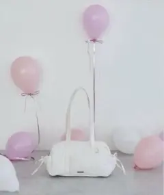 Maison de FLEUR　サイドリボンパファーボストンバッグ