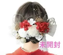 髪飾り　レッド　成人式　卒業式　和装