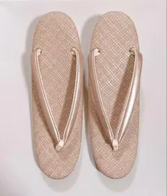 【美品】キンワシ印 夏用草履 ピンクレース 約23センチ 和装