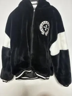 フリースジャケット ブラック/ホワイト