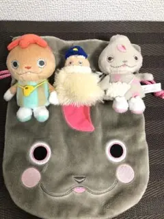 おとうさんといっしょ　シュッシュとポッポ　バンタンさん　ポーチ付き　指人形　レア