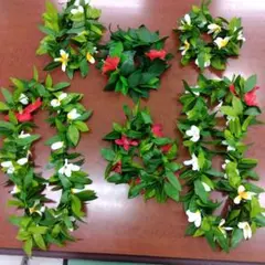 チーム用フラ用品 フラダンス用レイとレイポウ2セット.レイポウ2個