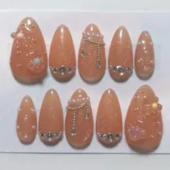 ネイルチップ マグネット オレンジカラー 現品