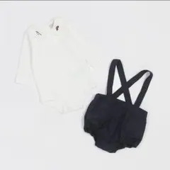 petit main ロンパース　サス付きパンツセット