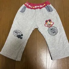 ミッキー　ディズニーランド　パンツ　ズボン　グレー　裏毛　男の子　綿100%