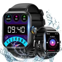 スマートウォッチ Android iOS 防水 2.0インチ バッテリー長持ち