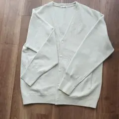GU アイボリー ウォッシャブルカーディガン XL