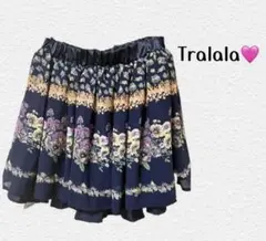 新品　未使用タグ付き　TRALALA トゥララ　花柄　リバーシブル　ミニスカート