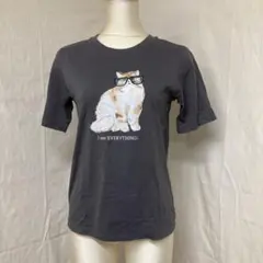 UNIQLO x PAUL&JOE 猫 プリント Tシャツ Sサイズ グレー