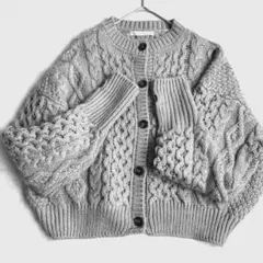 ❣冬物セール❣ボマールグレー ニットカーディガンインフルエンサーコラボ