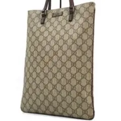 グッチ GUCCI トートバッグ GGスプリーム PVC レザー 本革 ブラウン