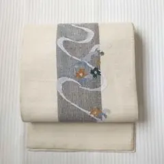 夏物 開き名古屋帯 紗紬 正絹 中古 白so546 - メルカリ