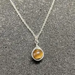 タイガーアイ　ネックレス　ハンドメイド　金運　仕事運　邪気払い　お守り