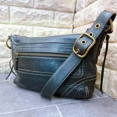 COACH　10559　Shoulder bag leather BLACK