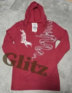 Glitz 赤 フード付き 長袖