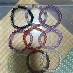 ガラスビーズブレスレット9個セット