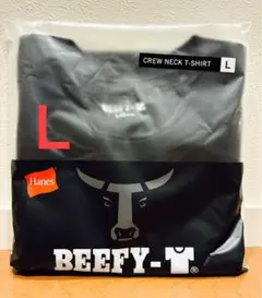 【Hanes】ヘインズ ビーフィー 黒 Tシャツ L ブラック 綿100 cのサムネイル