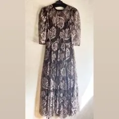 SNIDEL レースボリュームワンピース　ブラウン　サイズ0