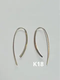 バーニーズニューヨーク　 フックピアス　 両耳 K18 シンプル　フープピアス