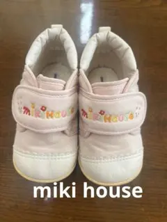 miki house✨ うさこうさぎ刺繍白ファーストシューズ12.5cm