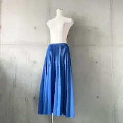 訳あり新品タグ付きランダムプリーツフレアスカートブルーS