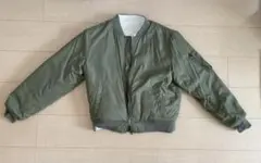 ほぼ未使用　earth アウターブルゾン カーキ ボア リバーシブル Msize