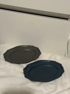 『美品✨』ドゥ・セー deuxC 波佐見焼　オーバルミニプレート　2枚セット