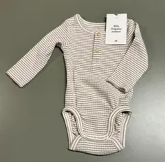 H&M ボーダー　ロンパース　60