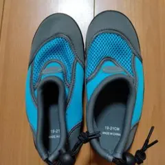 マリンシューズ 19-21cm 青/グレー