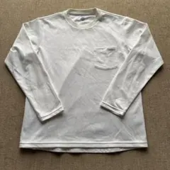 デサント DESCENTE TREONE 胸ポケット付き 速乾ロンT 白　Mのサムネイル
