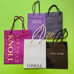 ブランド デパコス ショッパー 5枚まとめ売り ショップ袋 紙袋