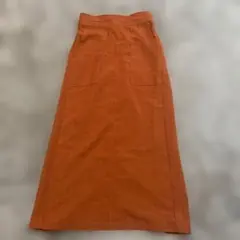 DISCOAT オレンジ タイトスカート スリット入り