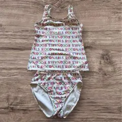 【タンキニ】女の子用 水着セット 160 Ｍ　 ビキニ　子供　セパレート　白