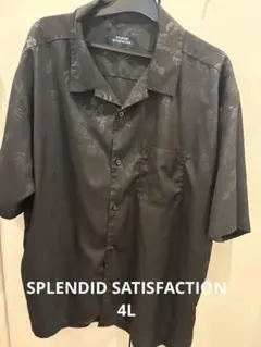 SPLENDID SATISFACTION 4L 半袖シャツ 黒 ボタニカル柄のサムネイル