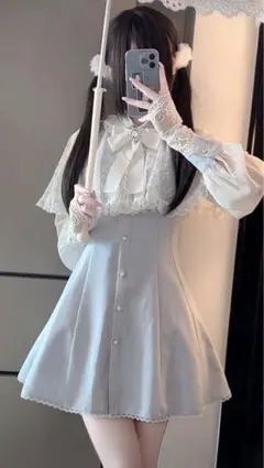 水色界隈 ワンピース XSサイズ 地雷系 量産型 秋冬向け