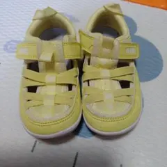 17センチ　イフミー　イエロー ストラップ付き サンダル　ウォーターシューズ