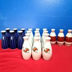 D-4 【有田焼】昭和レトロ 徳利 6本セット 金彩 牡丹 伝統工芸 