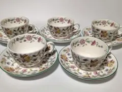ミントン　ハドンホール　ティーカップ＆ソーサー　5客セット