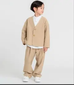 コムサイズム　WEB限定ノーカラーセットアップスーツ　キッズ　160