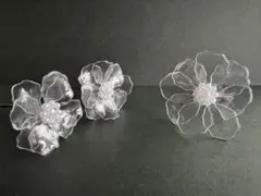 アメリカンフラワー髪飾り　シルバーパール　パーティー　結婚式　成人式　前撮り