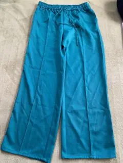 GU グリーン　緑　ワイドパンツ XL