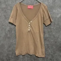 JUICY COUTURE カットソー Tシャツ ブラウン アメリカ製 Pのサムネイル