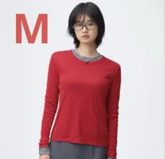 【GU】ソフトシアークルーネック