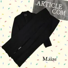 【ARTICLE COM】リクルートシャドーストライプパンツスーツ女性M寸t79