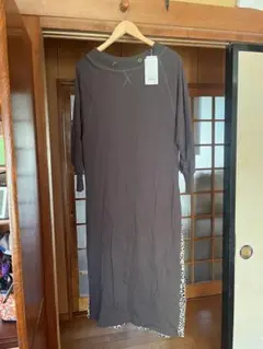 Bou Jeloud ダークブラウン 長袖カットソーワンピース