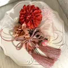 キッズ髪飾り七五三⭐︎和装着物ドライフラワー⭐︎ヘアパーツ袴【子供用】アンナダリア