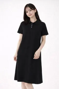 forksy. ロングワンピース ブラック ゆったり 体型カバー