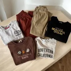 〈中古〉男児　120−130cm パンツ　トレーナー　まとめ売り　6点